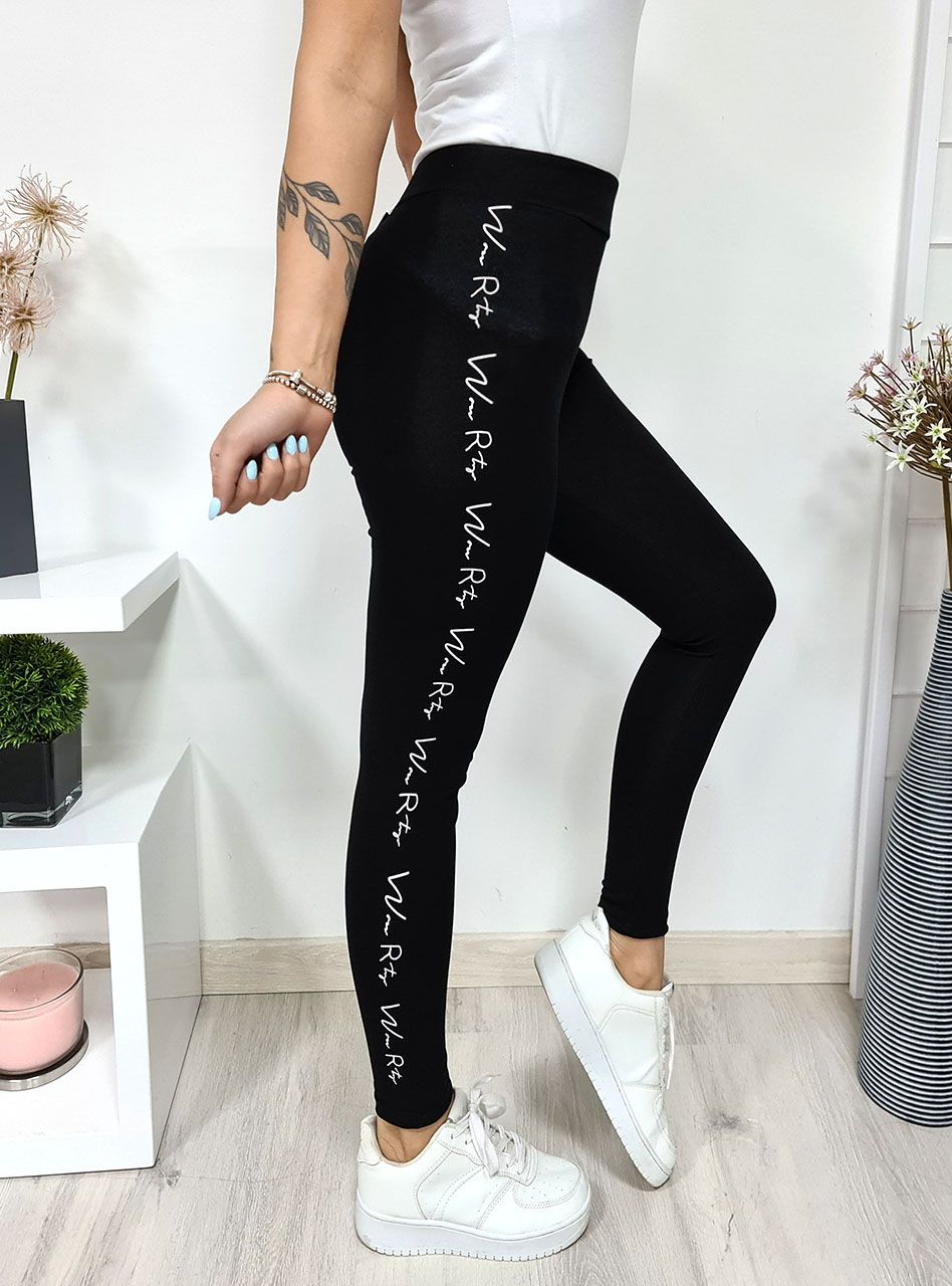 Priscilla, feliratos leggings (fekete) Priscilla, feliratos leggings (fekete)