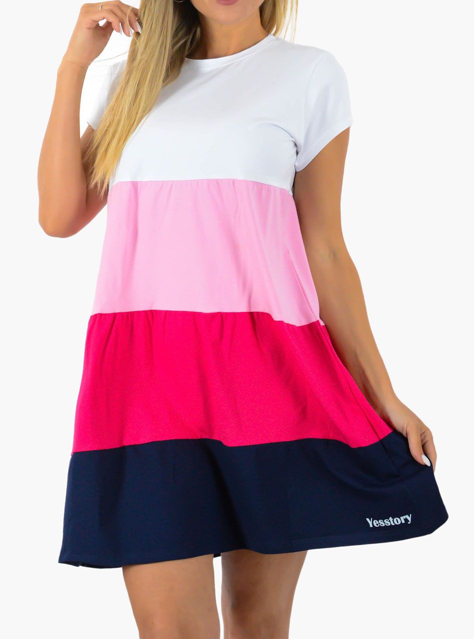Fagyi ruha (fehér-rózsaszín-pink-sötétkék)