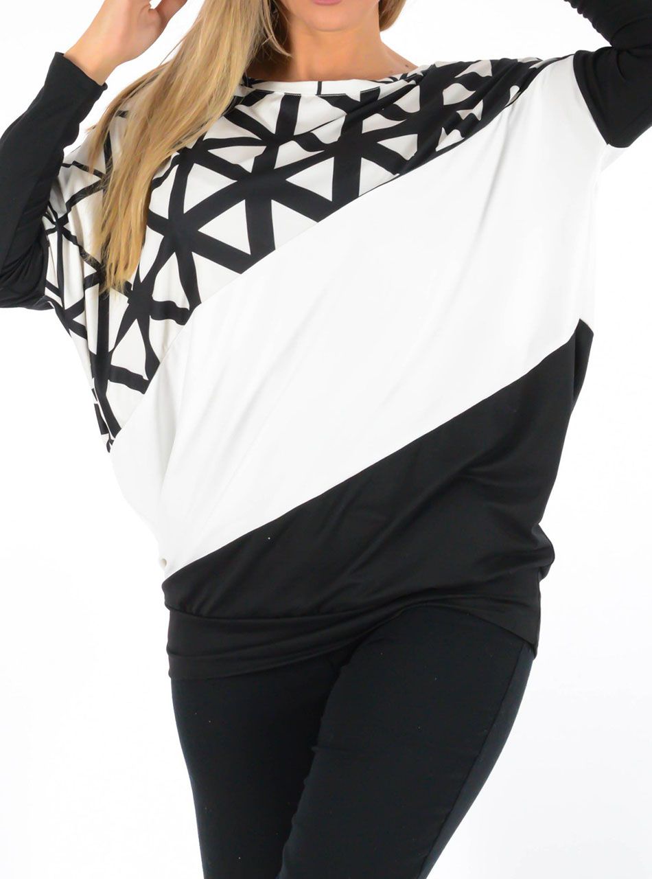 Passzés aljú, aszimmetrikus, mintás felső III.