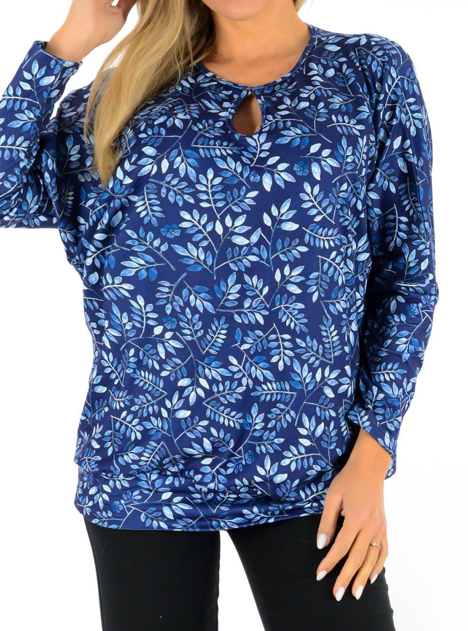 Csepp kivágású, passzés aljú mintás felső II.  