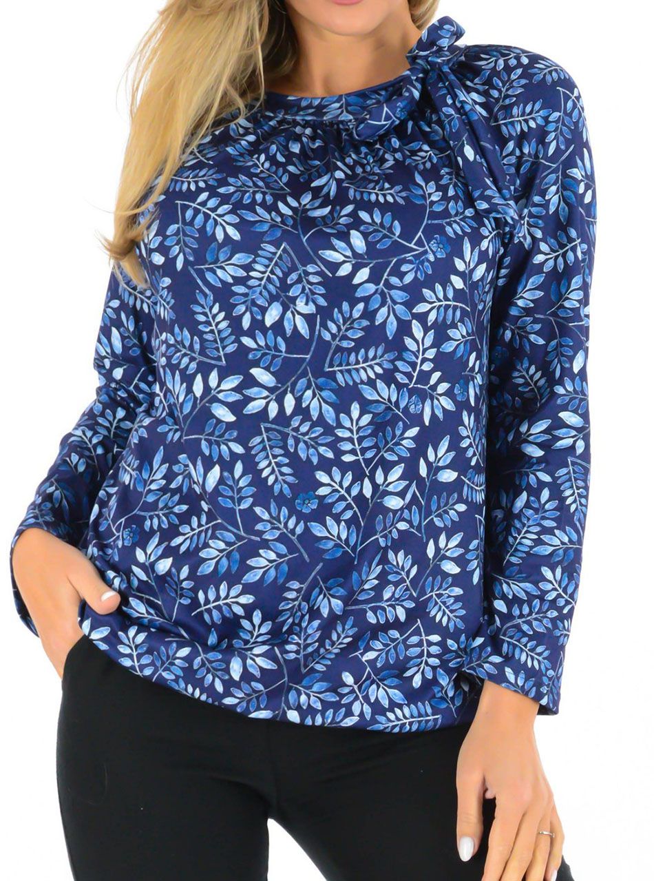 Nyaknál kötős, gumis aljú mintás felső II. 