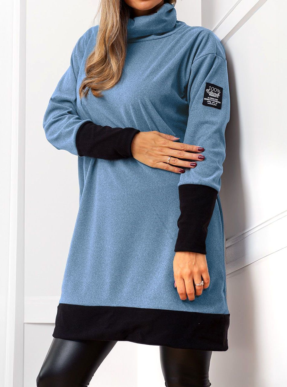 Ariel, emelt nyakú tunika (kék)