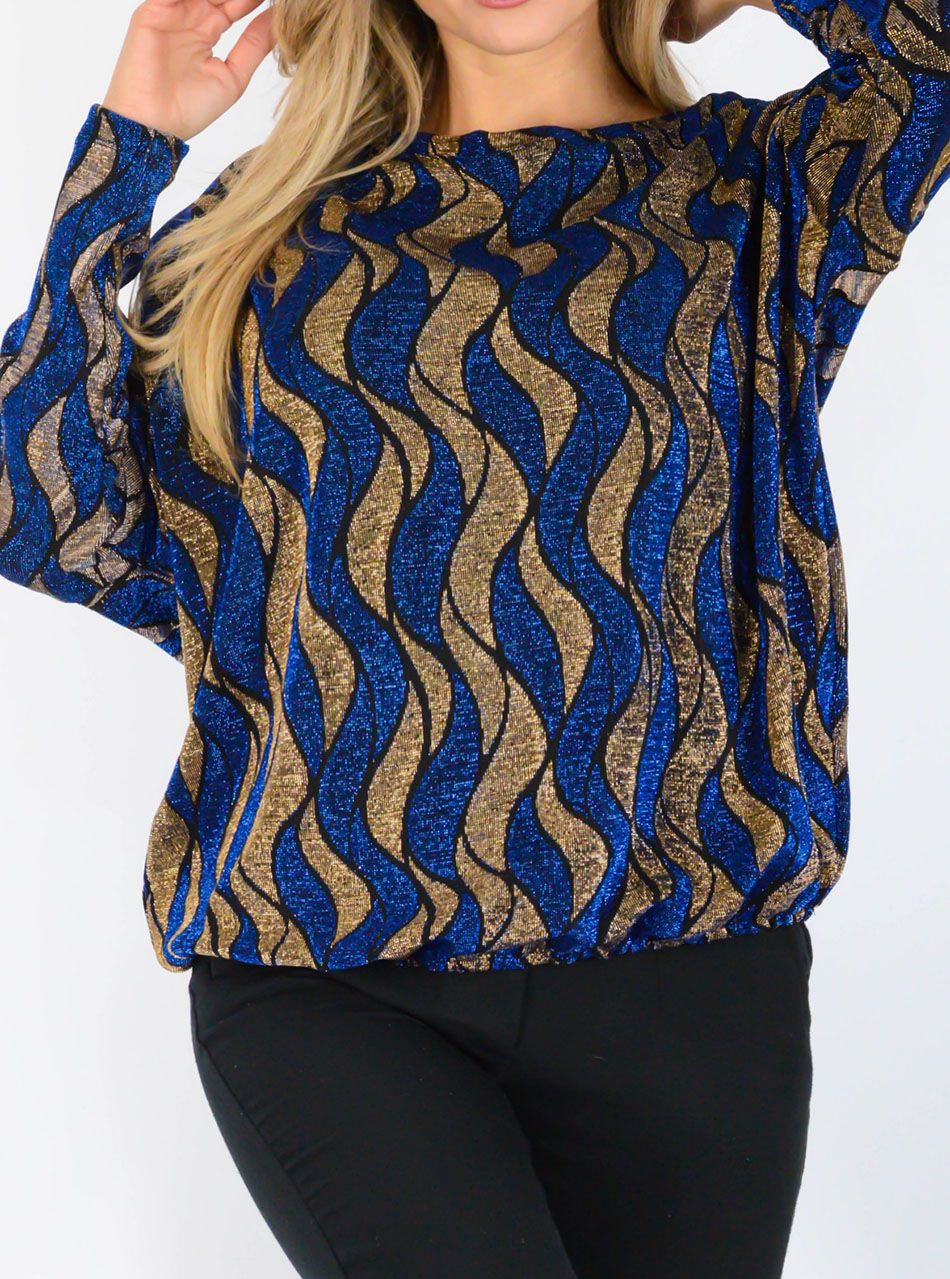 YesStory gumis aljú, aszimmetrikus csillámos felső II. 