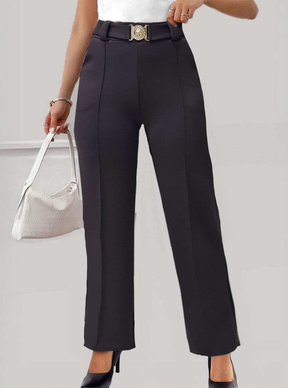 Elena, gumis derekú zsebes nadrág (csokibarna)