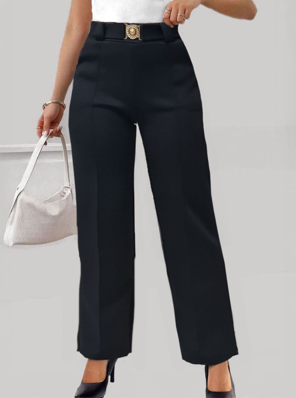 Elena, gumis derekú zsebes nadrág (fekete)