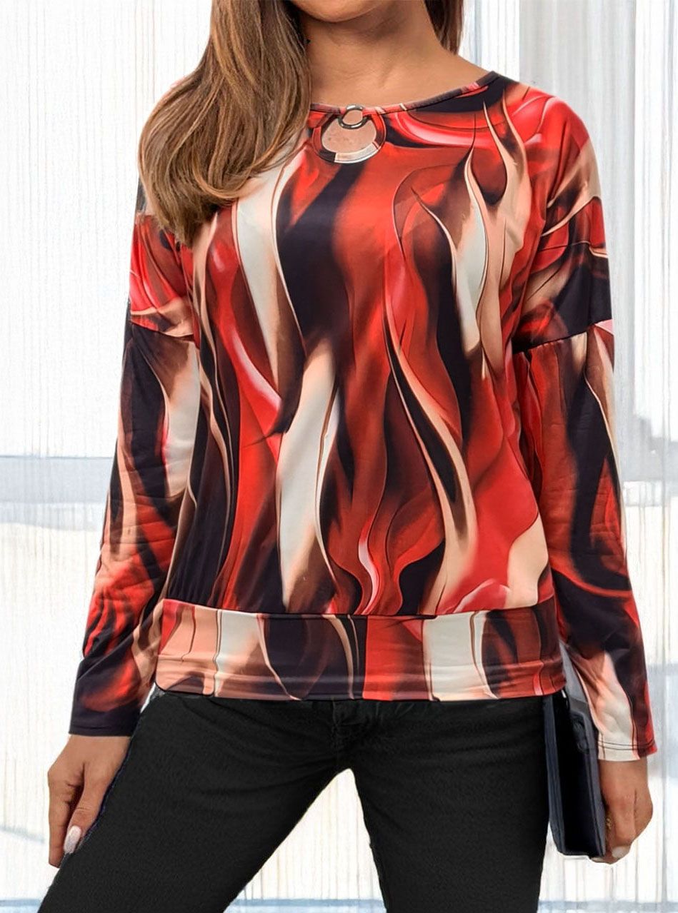 Lily, csepp kivágású mintás felső III.