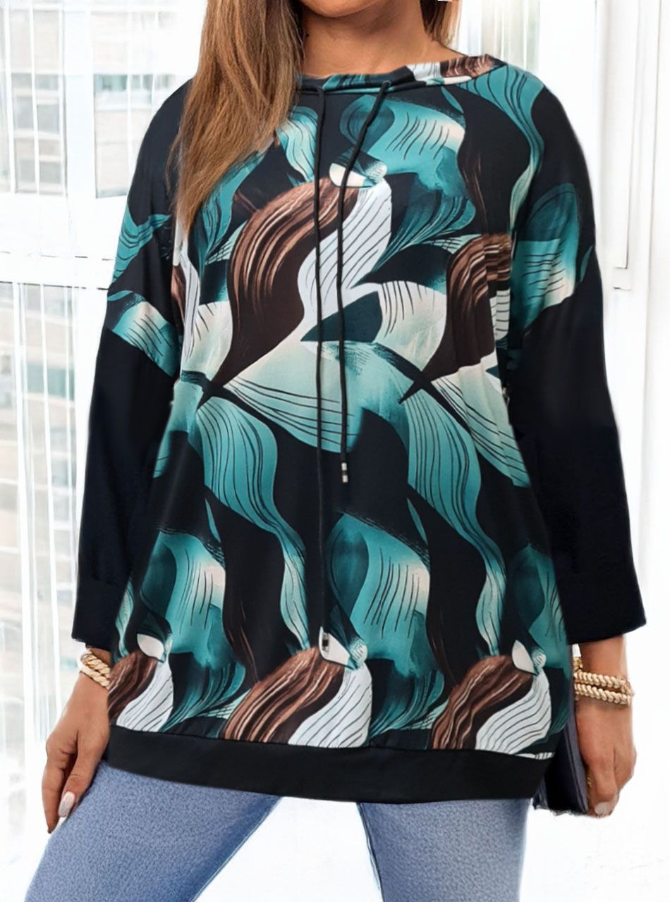 Nyaknál húzható, mintás zsebes felső XVII. 