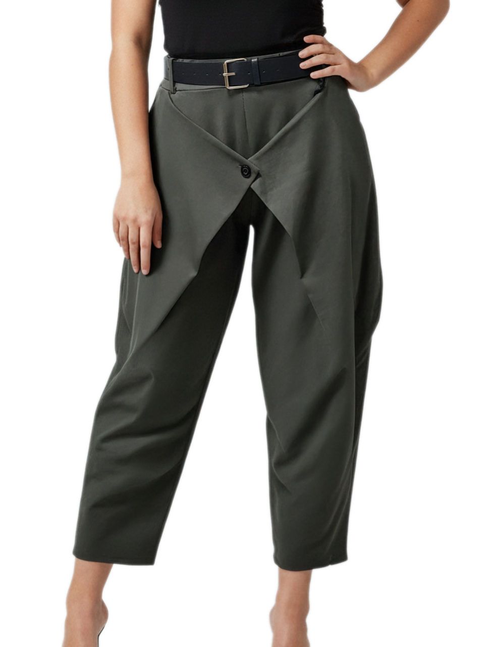 Bethany, átlapolt öves nadrág (kheki)