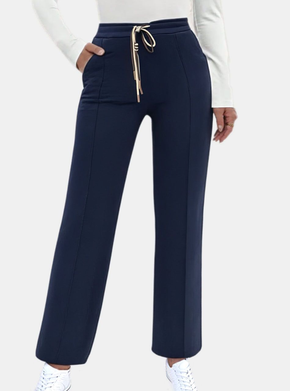 Ingrid, derekán kötős zsebes nadrág (sötétkék)