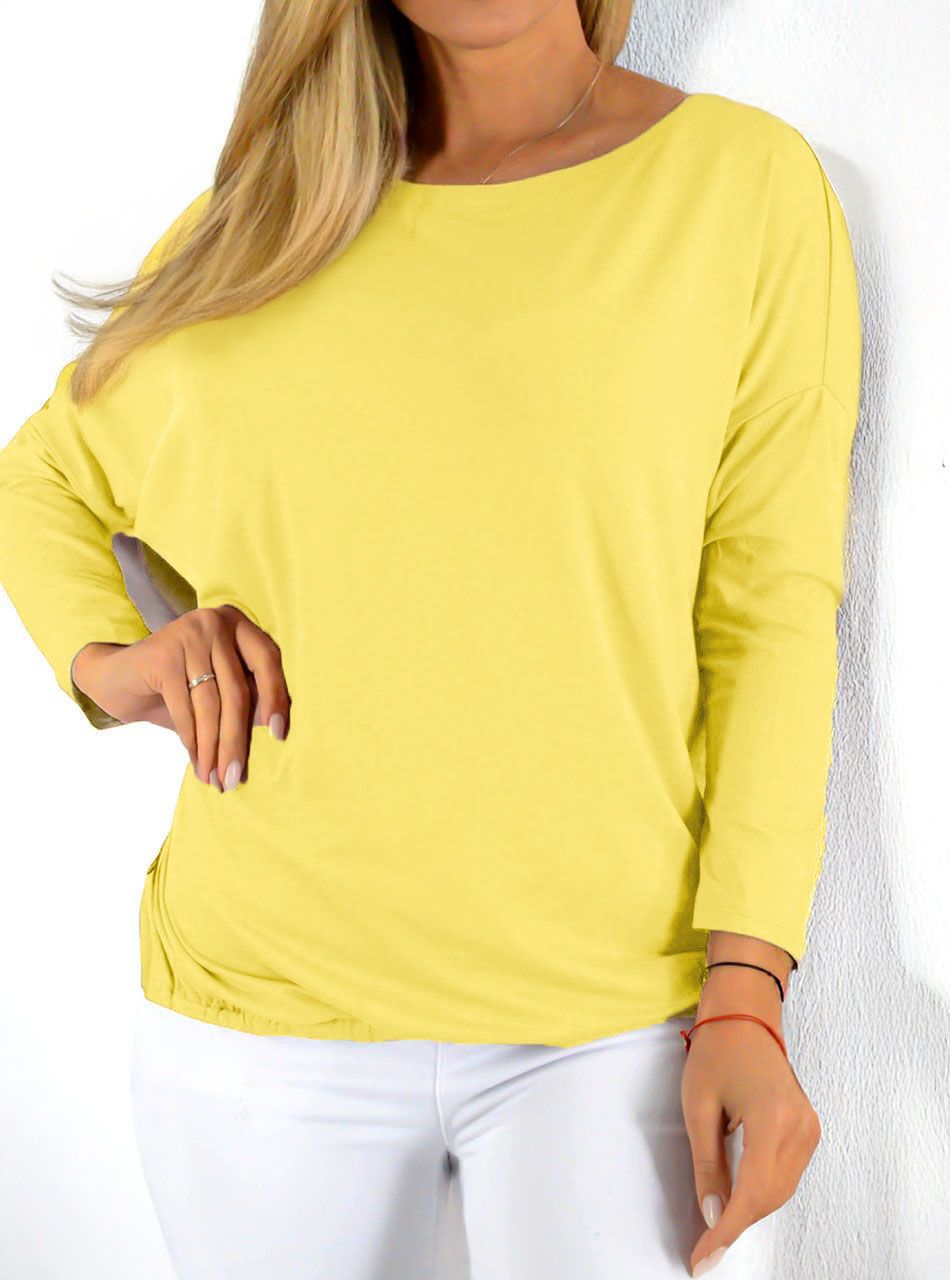 Gumis aljú aszimmetrikus felső (sárga)