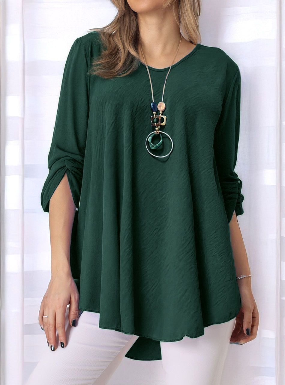 Kerekített aljú, A vonalú felső nyaklánccal (sötétzöld)