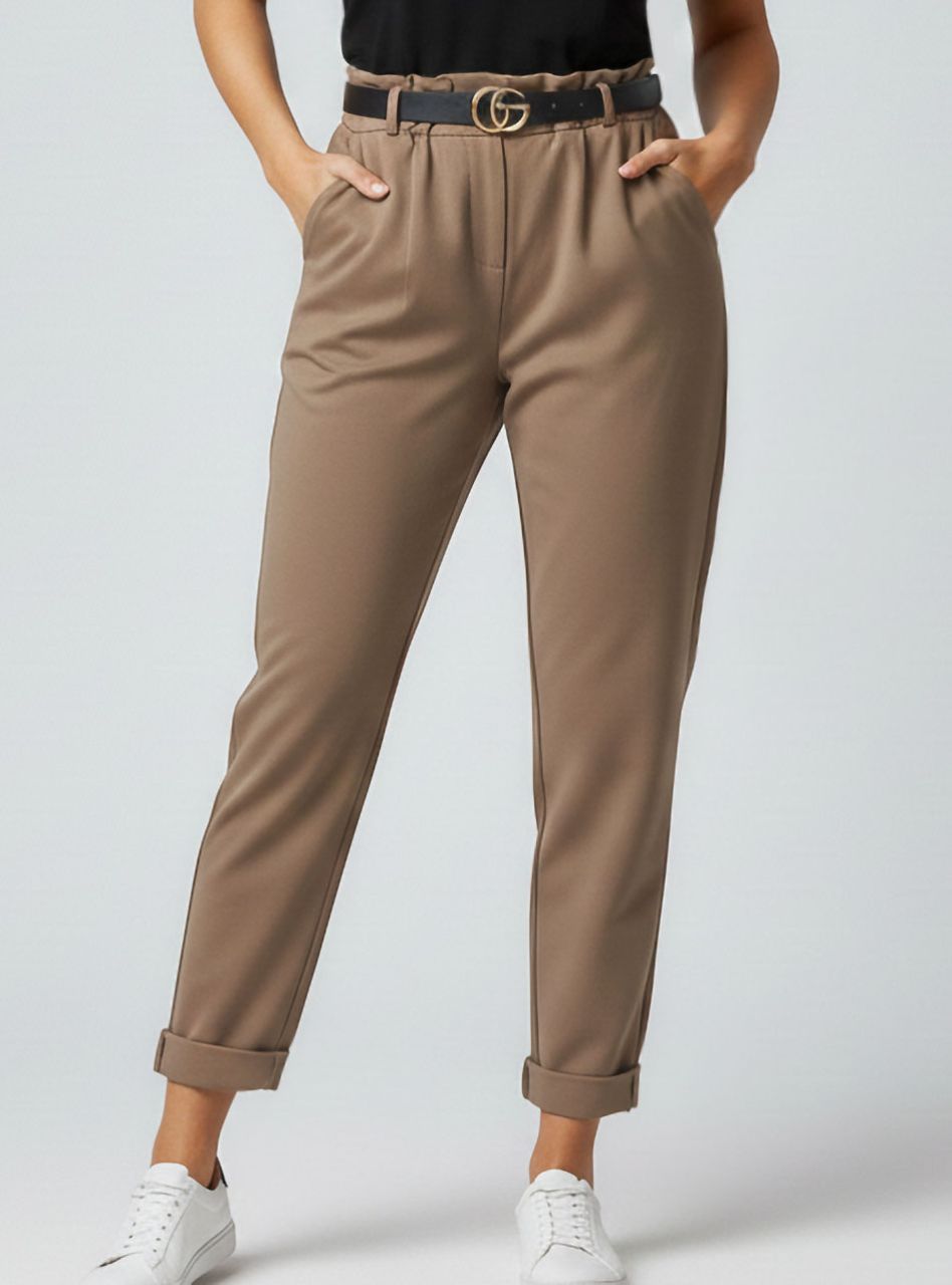 Destiny, zsebes nadrág övvel (tejeskávé)