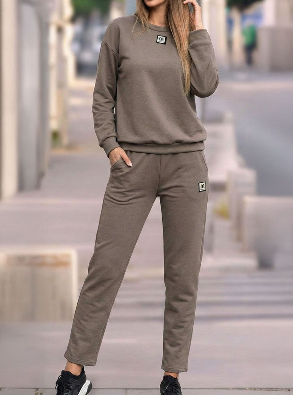 Melissa, kerek nyakú együttes (tejeskávé)