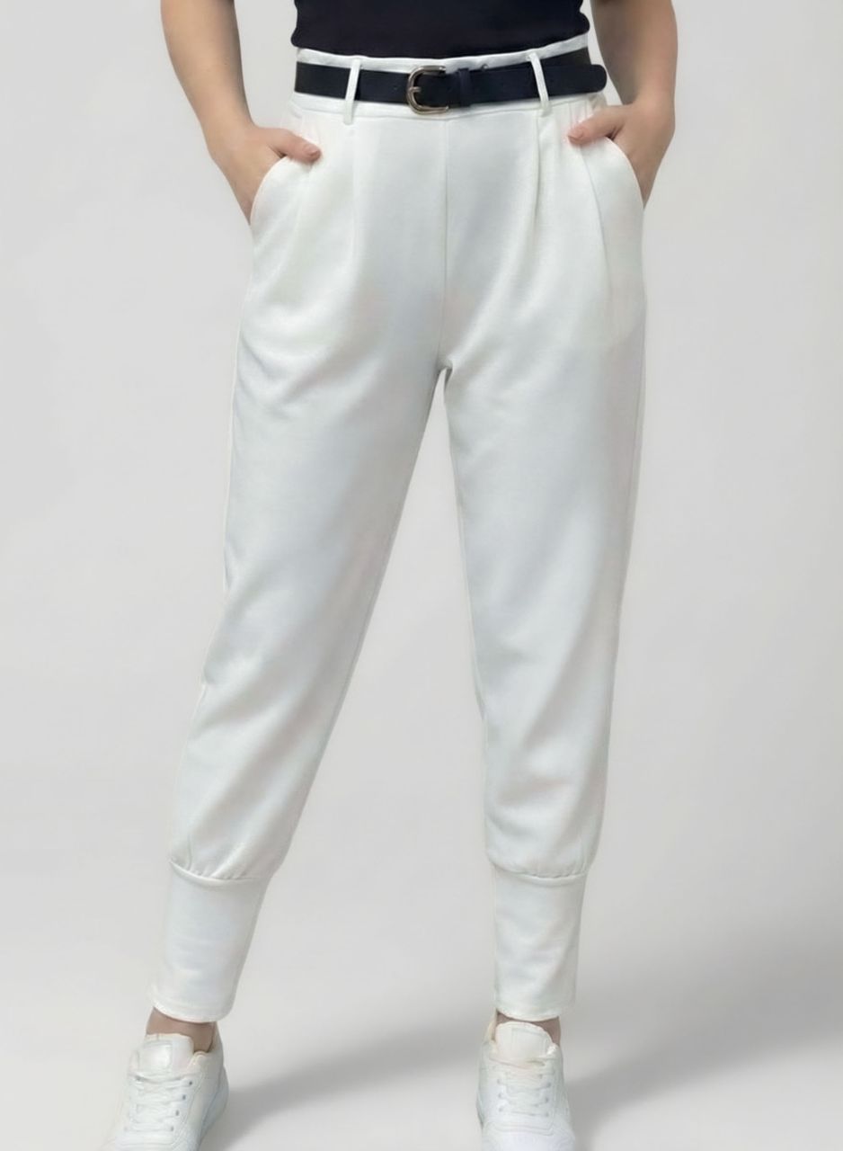 Jane, zsebes nadrág övvel (fehér)