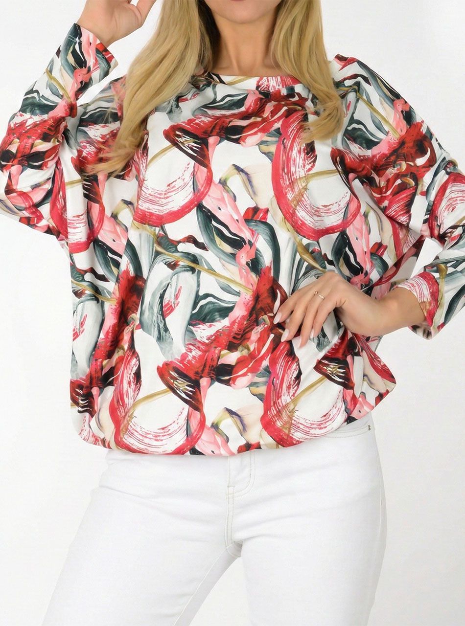 YesStory Gumis aljú mintás felső I.