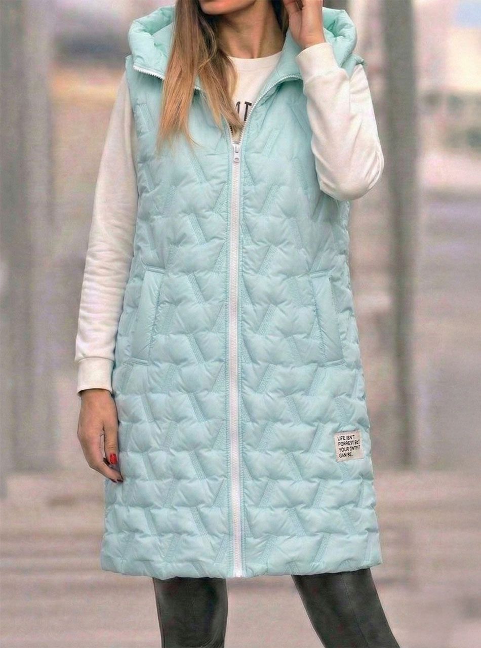 Steppelt, kapucnis  mellény  (világoszöld)