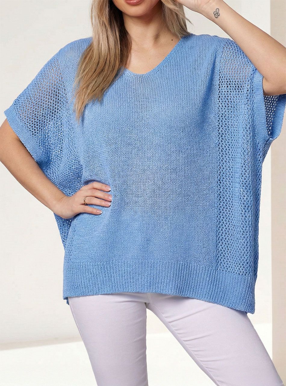 Cérna kötött lenge felső (világoskék)