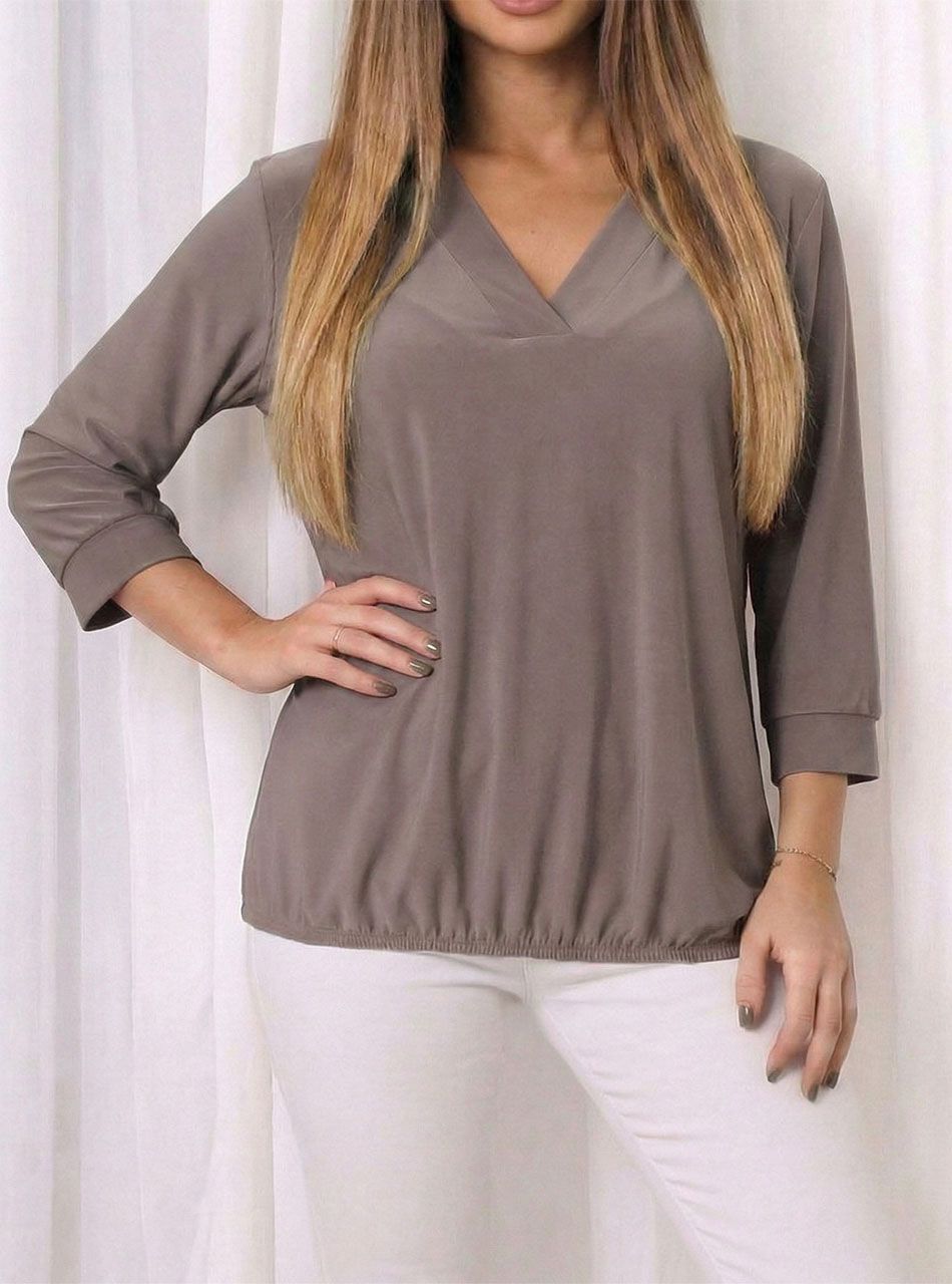 Holly, gumis aljú Vnyakú felső (tejeskávé)