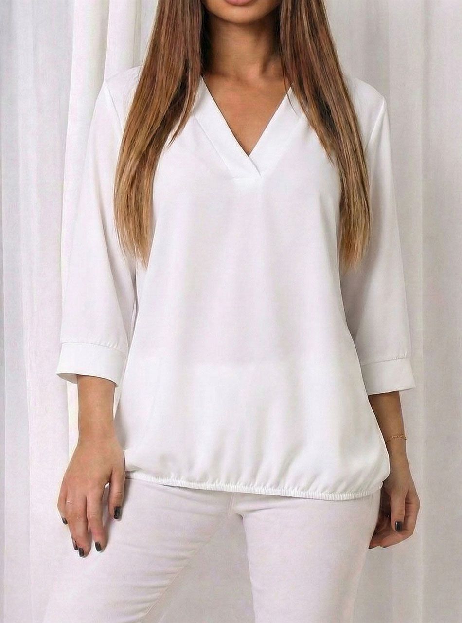 Holly, gumis aljú Vnyakú felső (fehér)