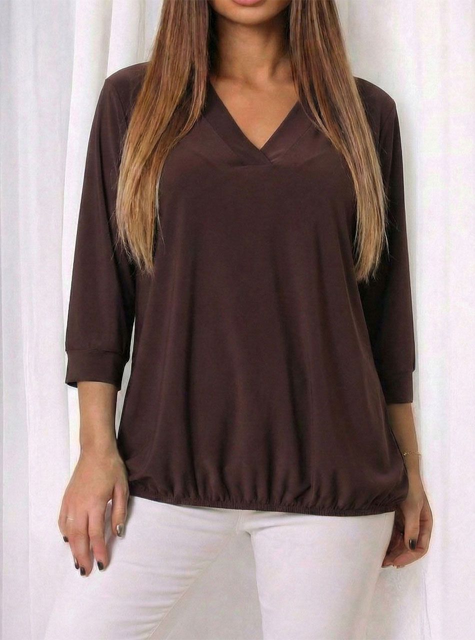 Holly, gumis aljú Vnyakú felső (csokibarna)