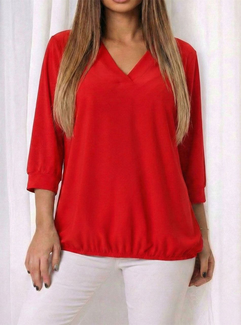 Holly, gumis aljú Vnyakú felső (piros)