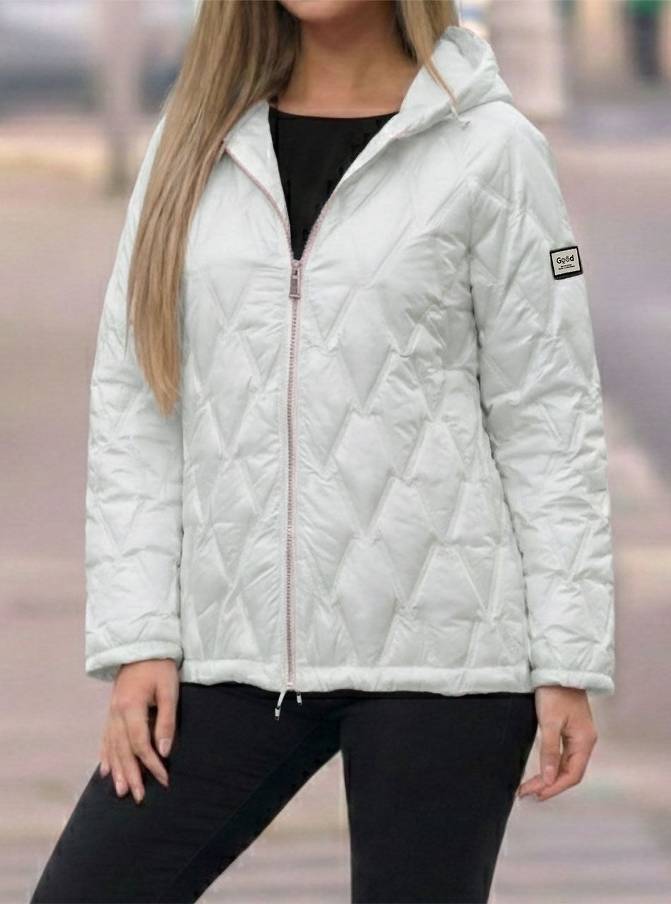 Steppelt átmeneti kabát (fehér)