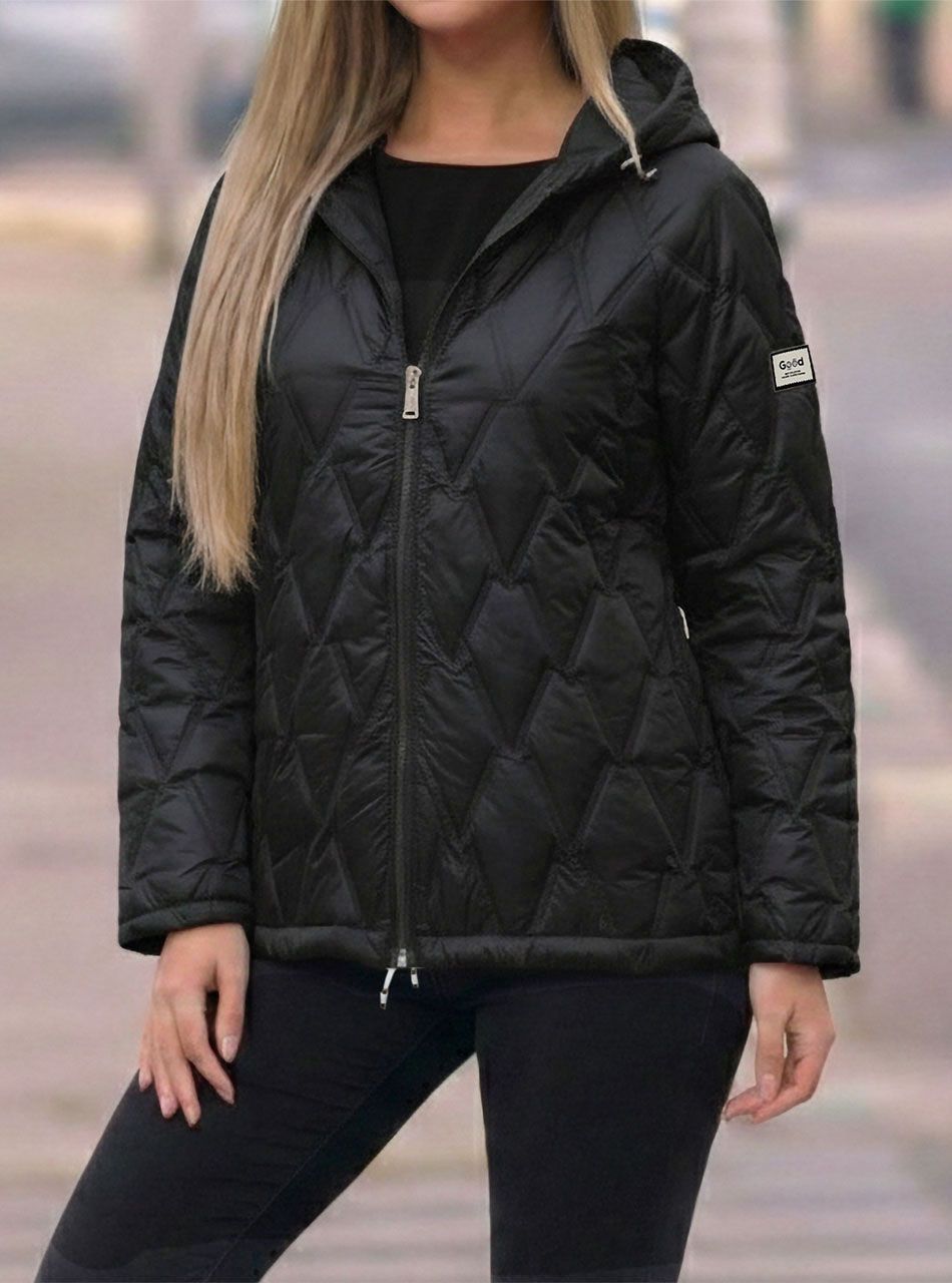 Steppelt átmeneti kabát (fekete)