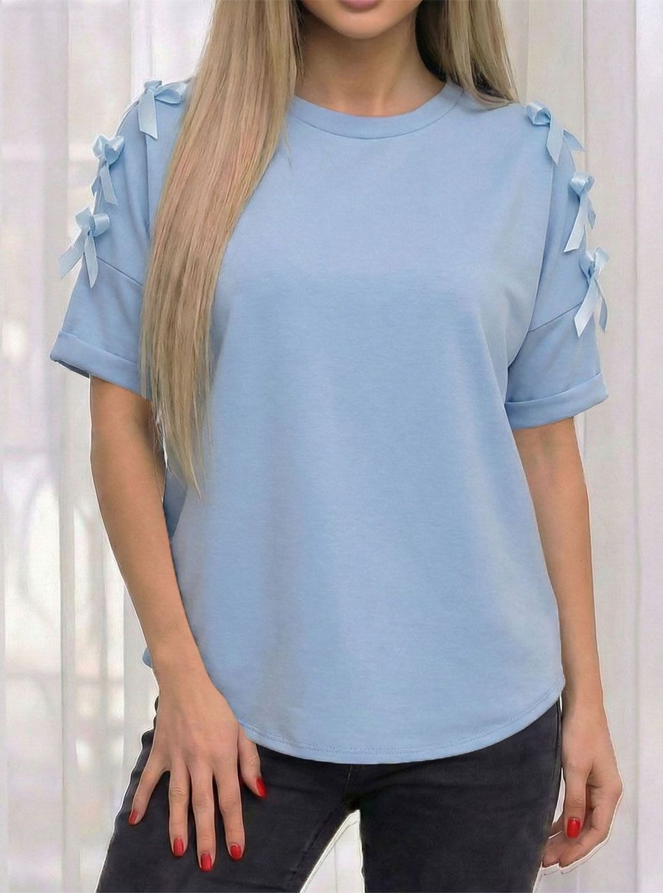 Melody, masnis vállú felső (világoskék)