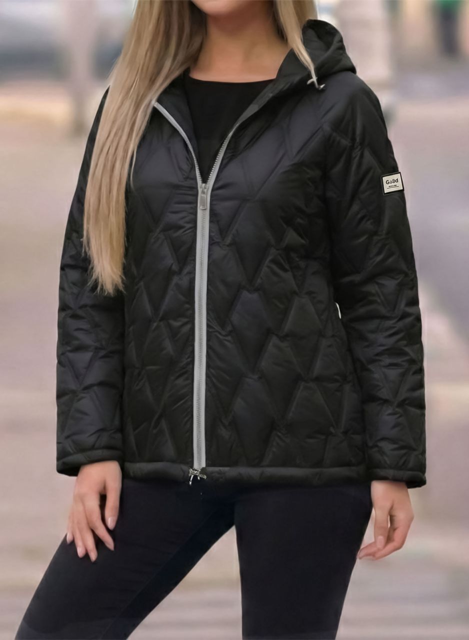 Steppelt átmeneti kabát (fekete)