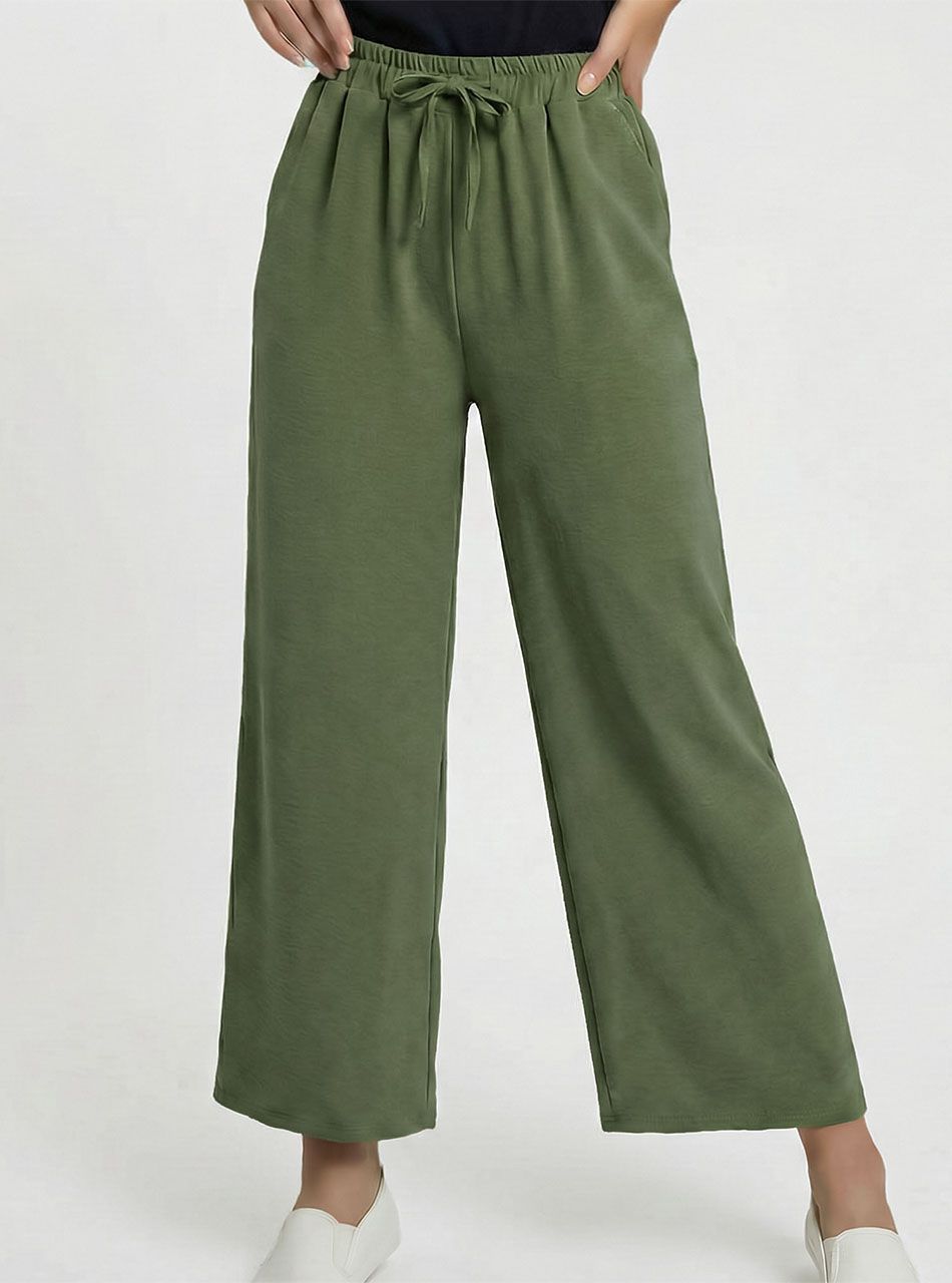 Gumis derekú, lenge nadrág (kheki)