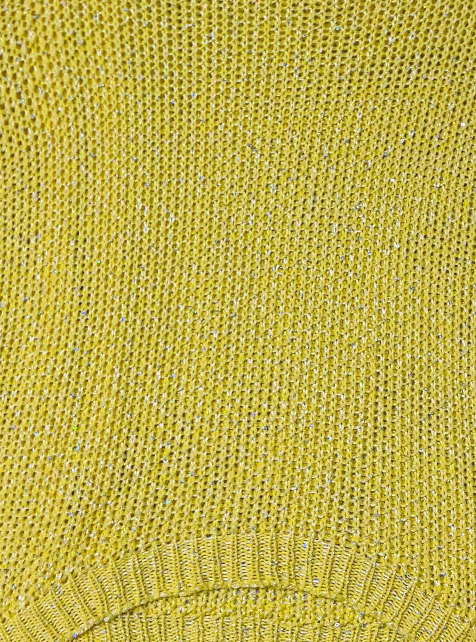 Flitteres, vékony kötött felső (sárga)