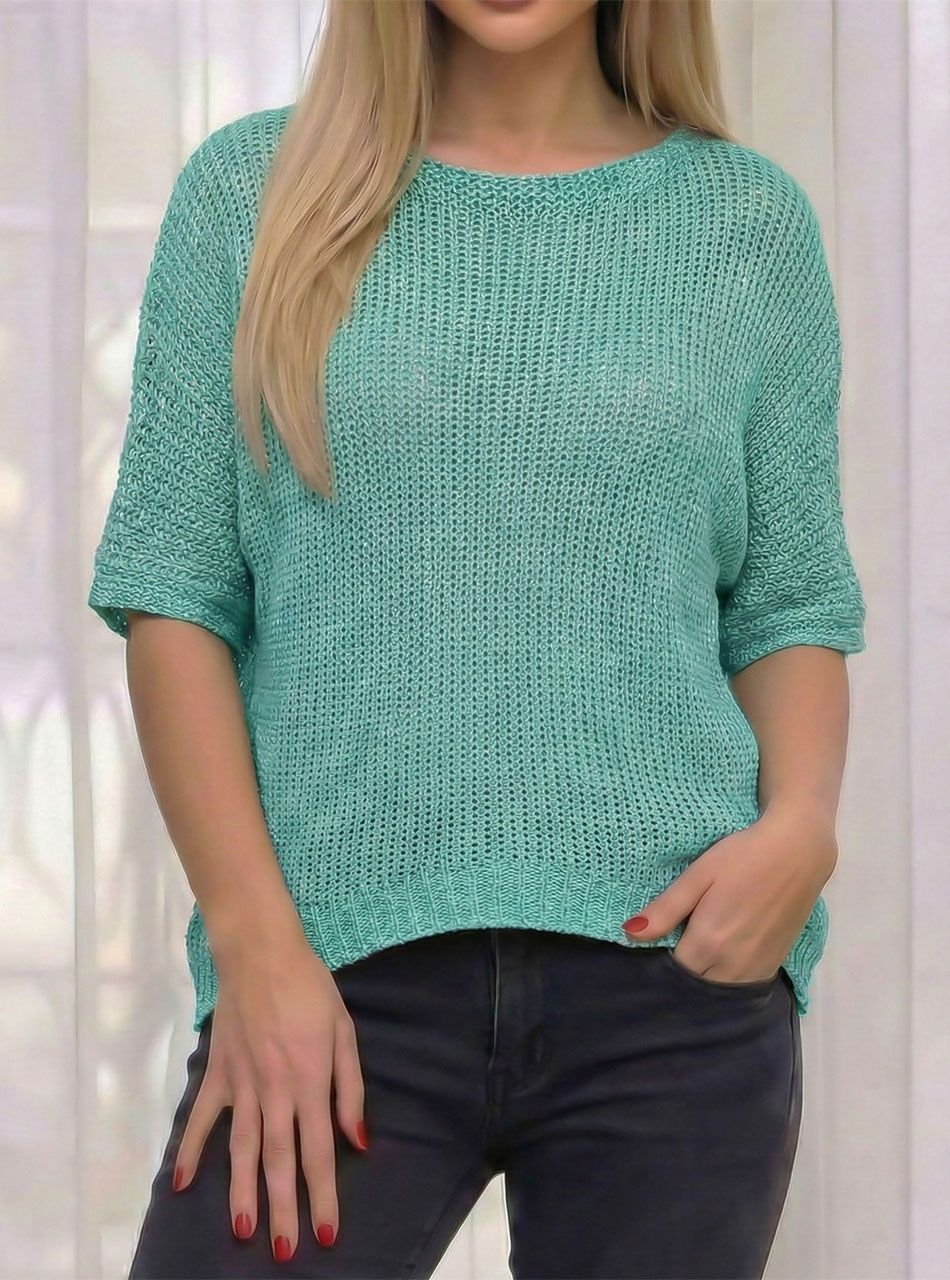 Flitteres, vékony kötött felső (menta)