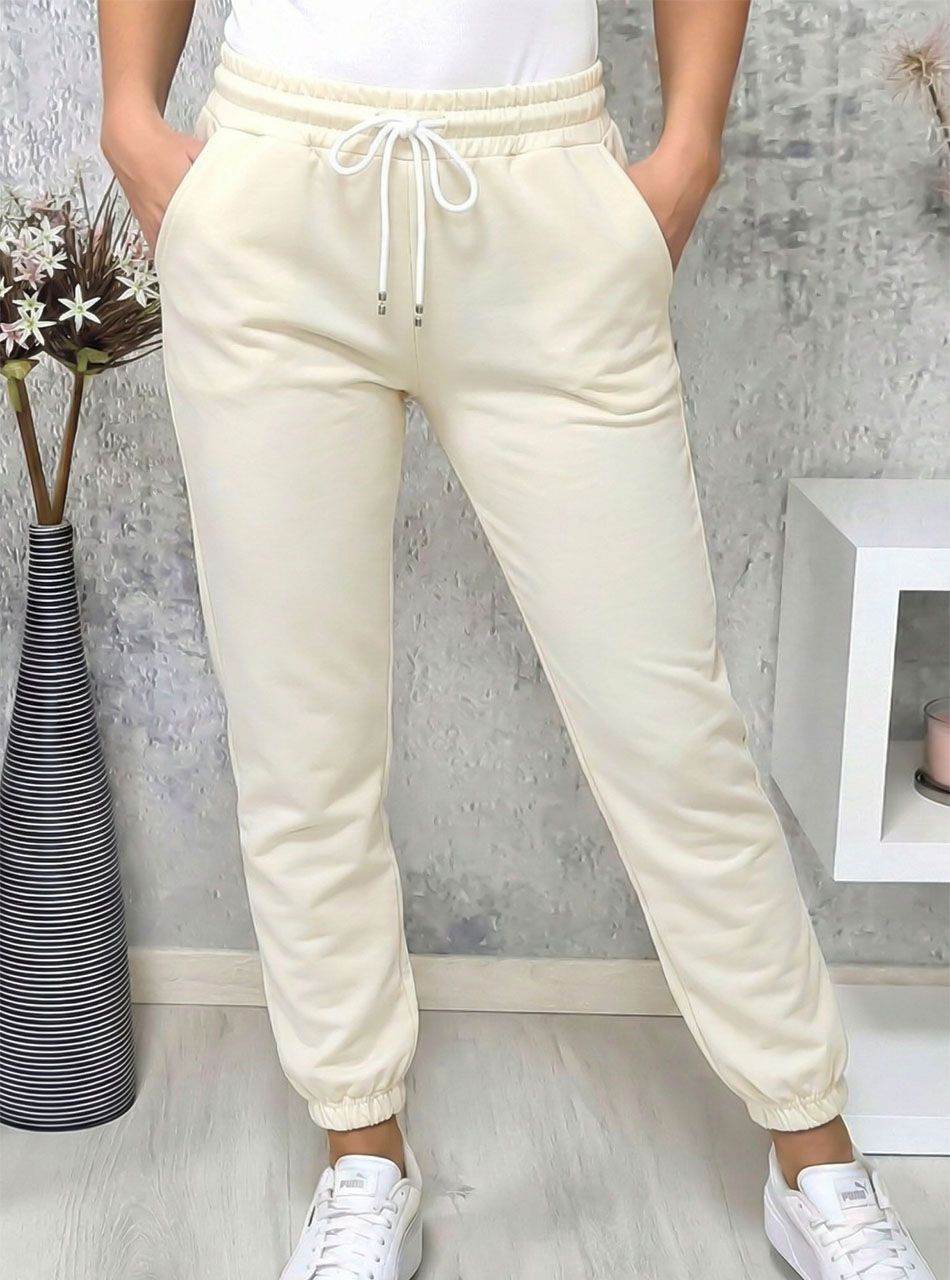 Gumis aljú szabadidő nadrág (krém)