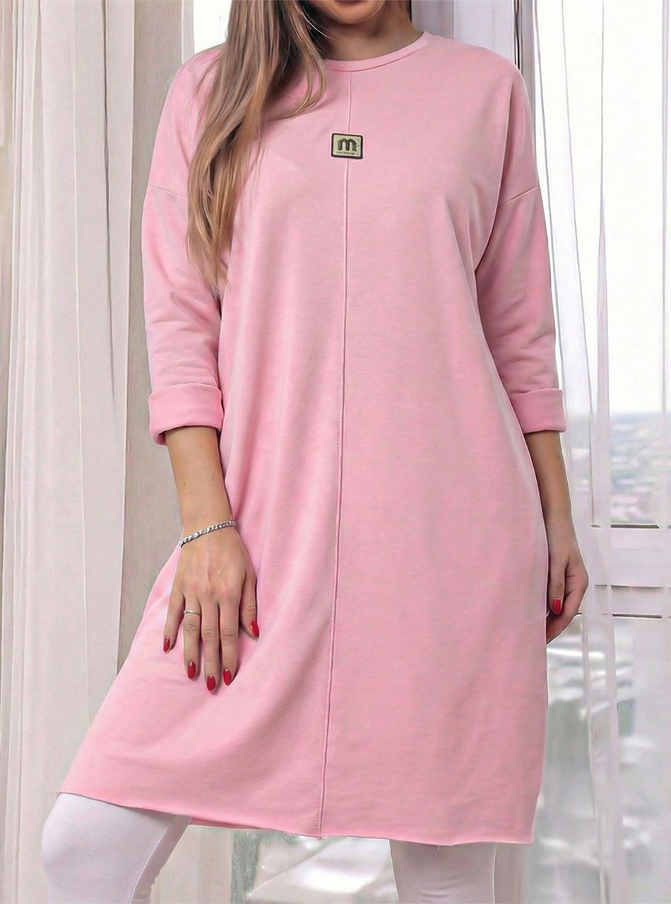 Tiffany, elöl tűzött zsebes ruha (rózsaszín)