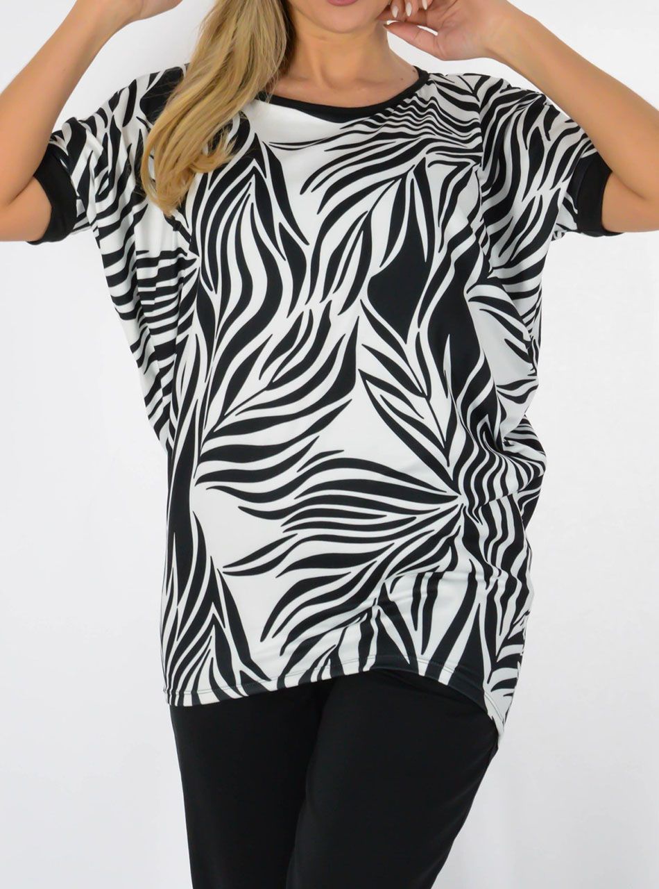 YesStory, ívelt aljú mintás tunika IV.