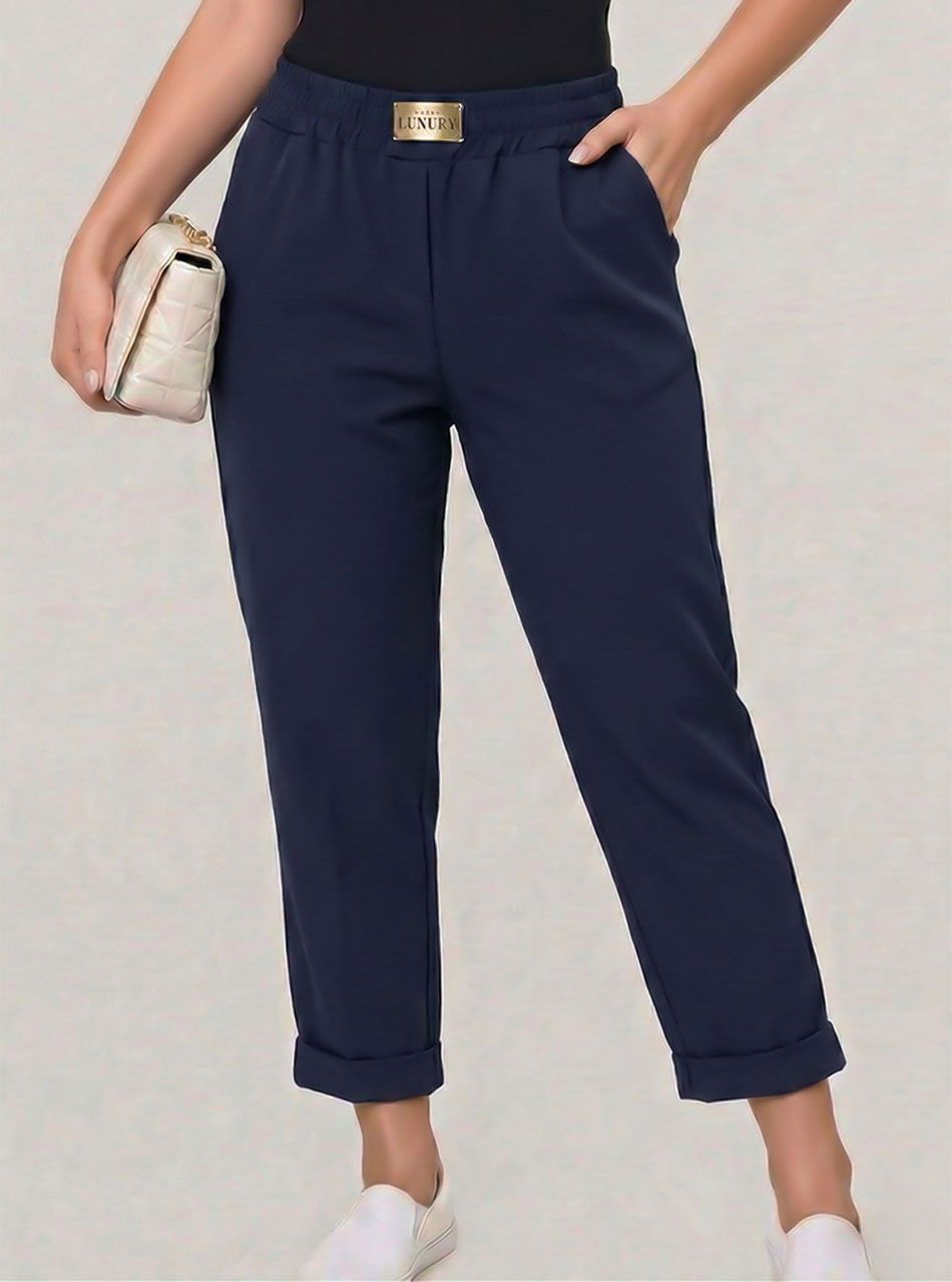 Luxury, gumis derekú zsebes nadrág III. (sötétkék)