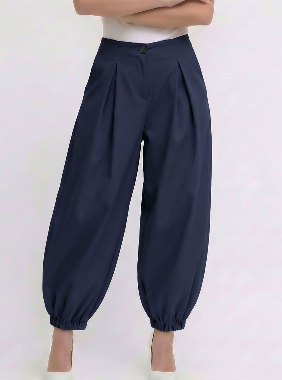 Gumis aljú hárem nadrág (sötétkék)