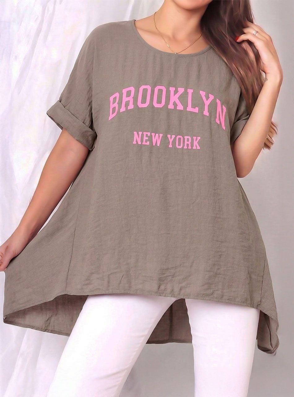 Színes feliratos, A vonalú lenge felső (tejeskávé)