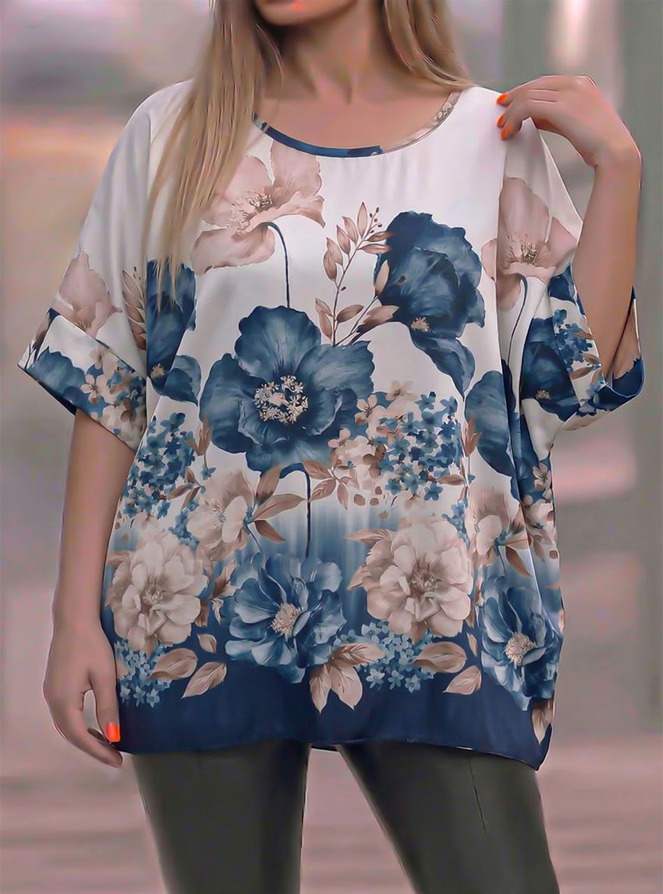 Virág mintás, lenge felső IV.