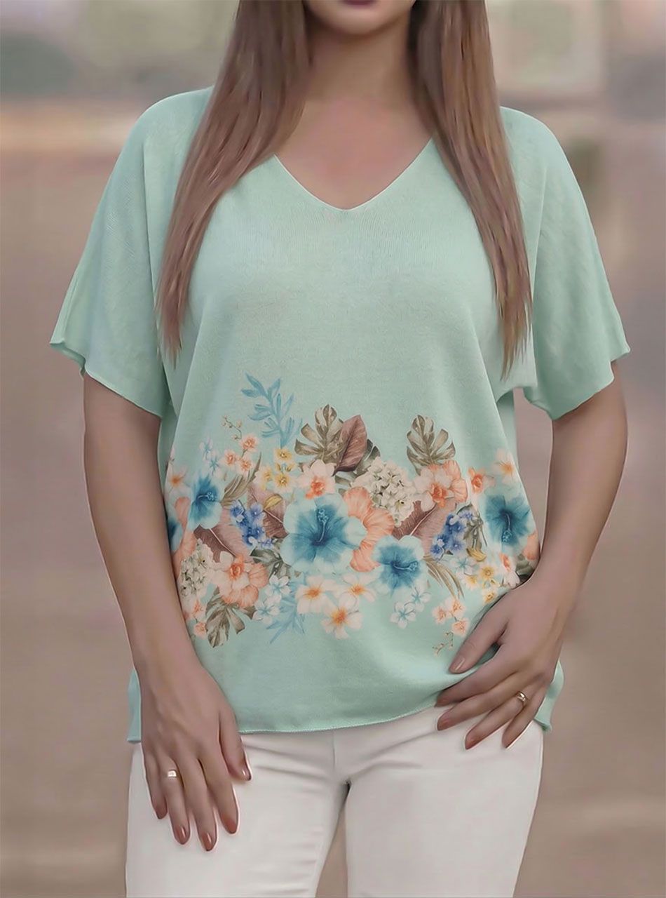 Puha-vékony, mintás felső I.