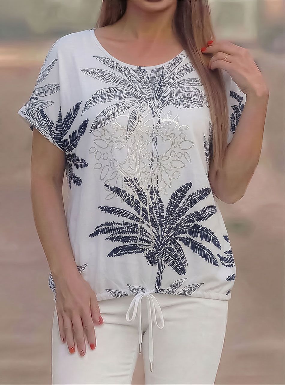 Alján kötős, mintás felső IV.