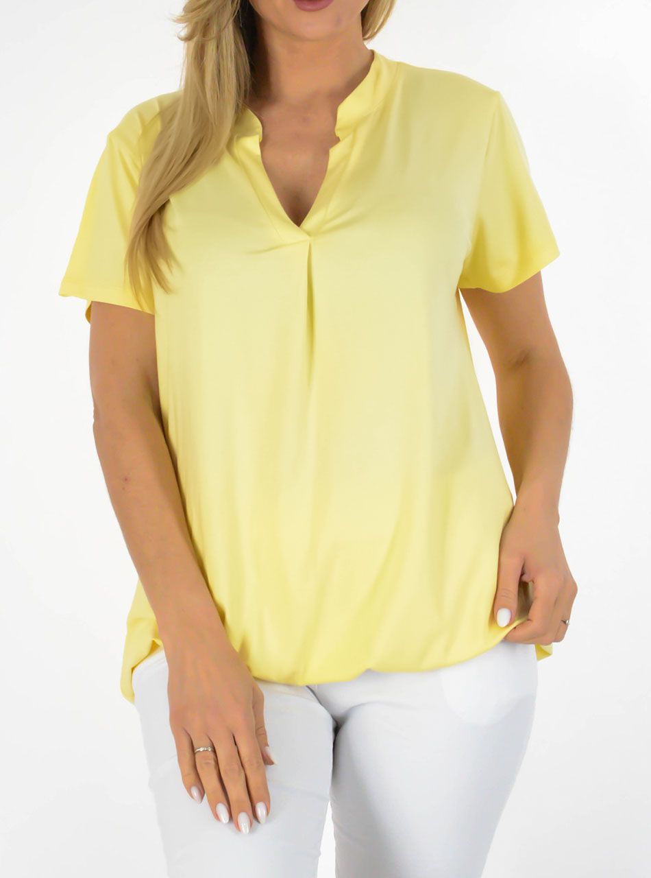 YesStory V nyakú, gumis aljú felső (sárga)