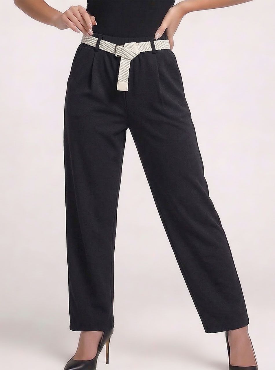 Ashley, zsebes nadrág övvel (fekete)