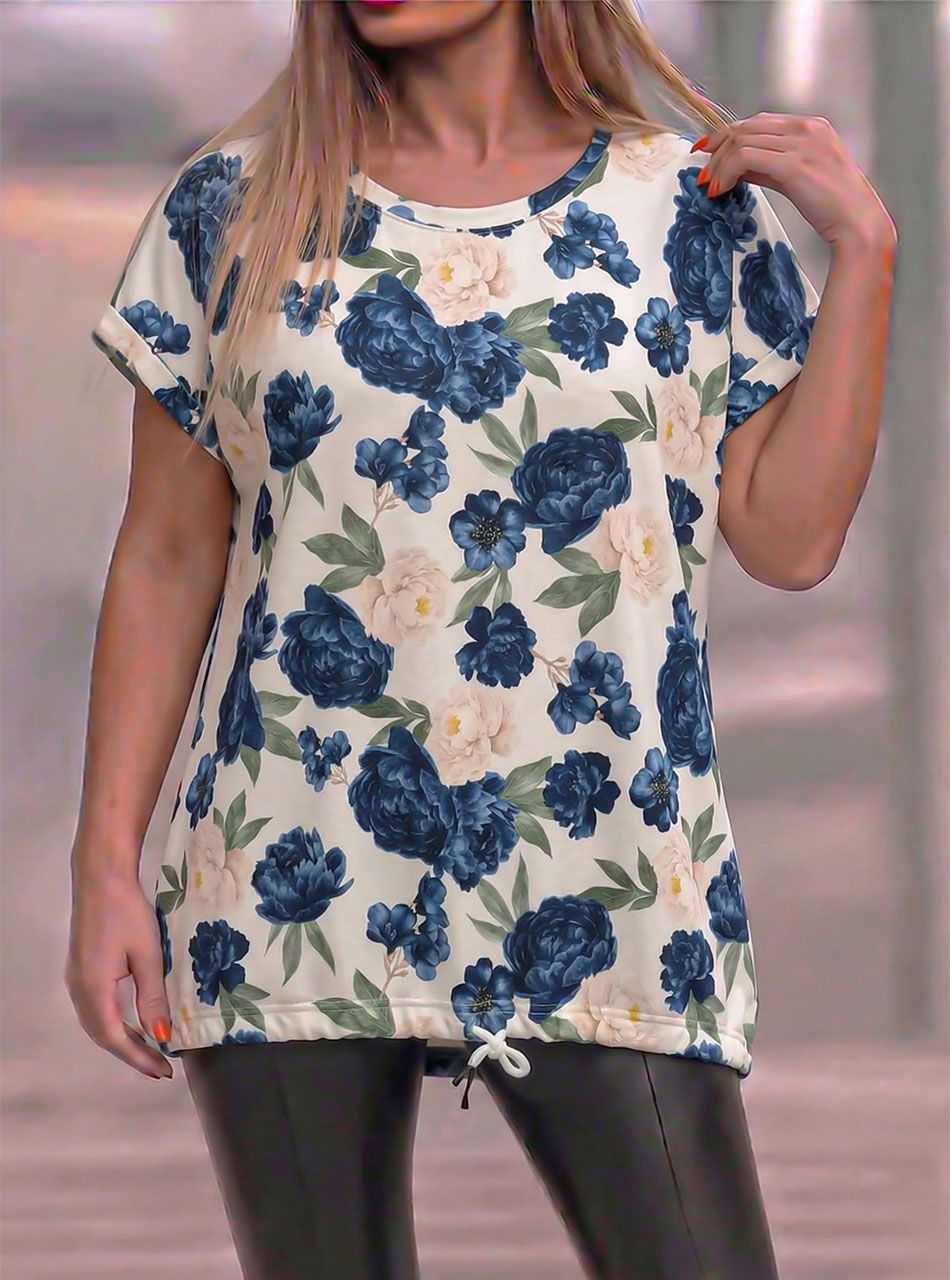 Alján húzható, mintás felső II.