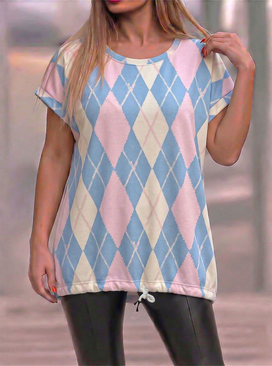 Alján húzható, mintás felső II.