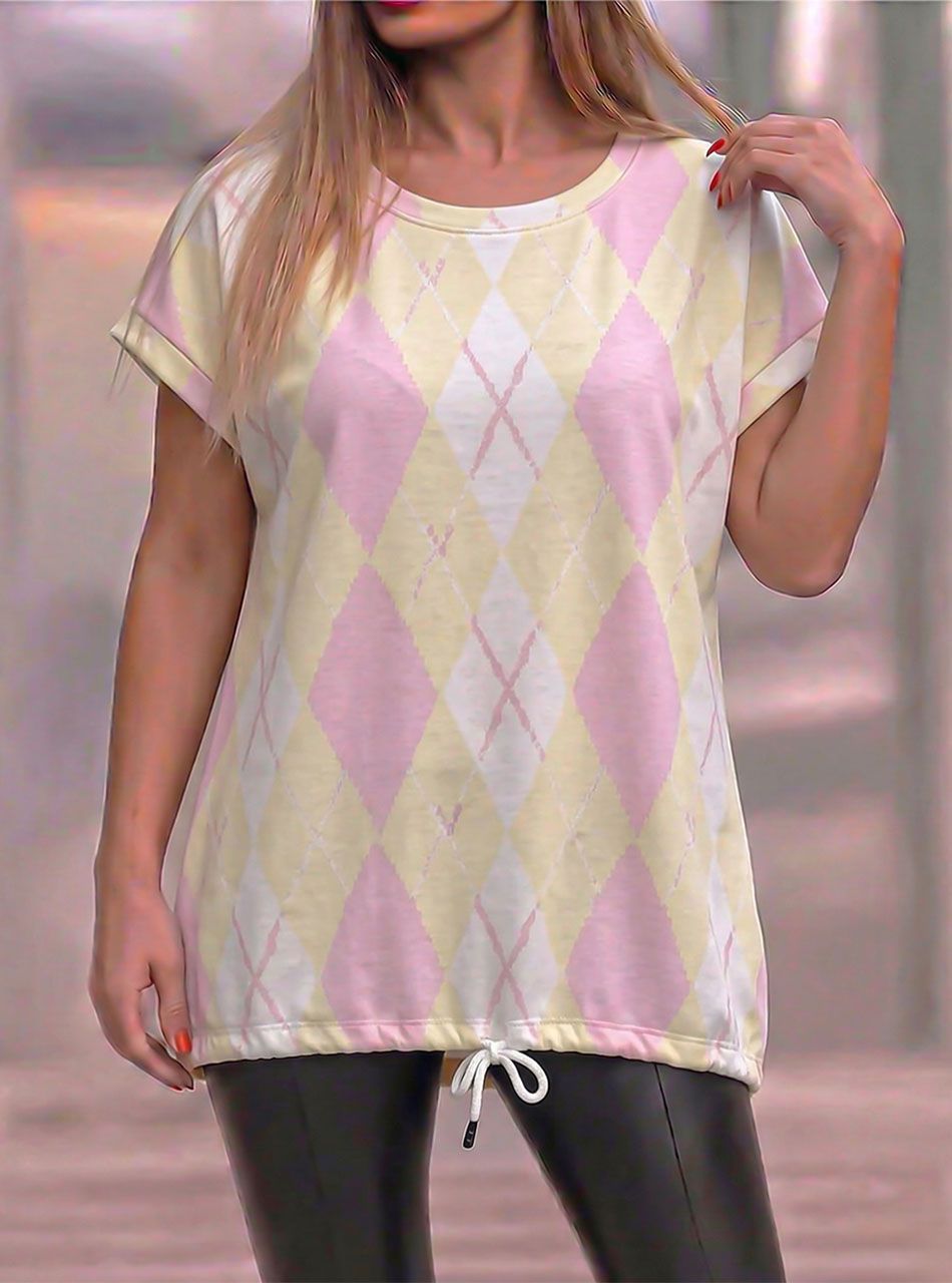 Alján húzható, mintás felső III.