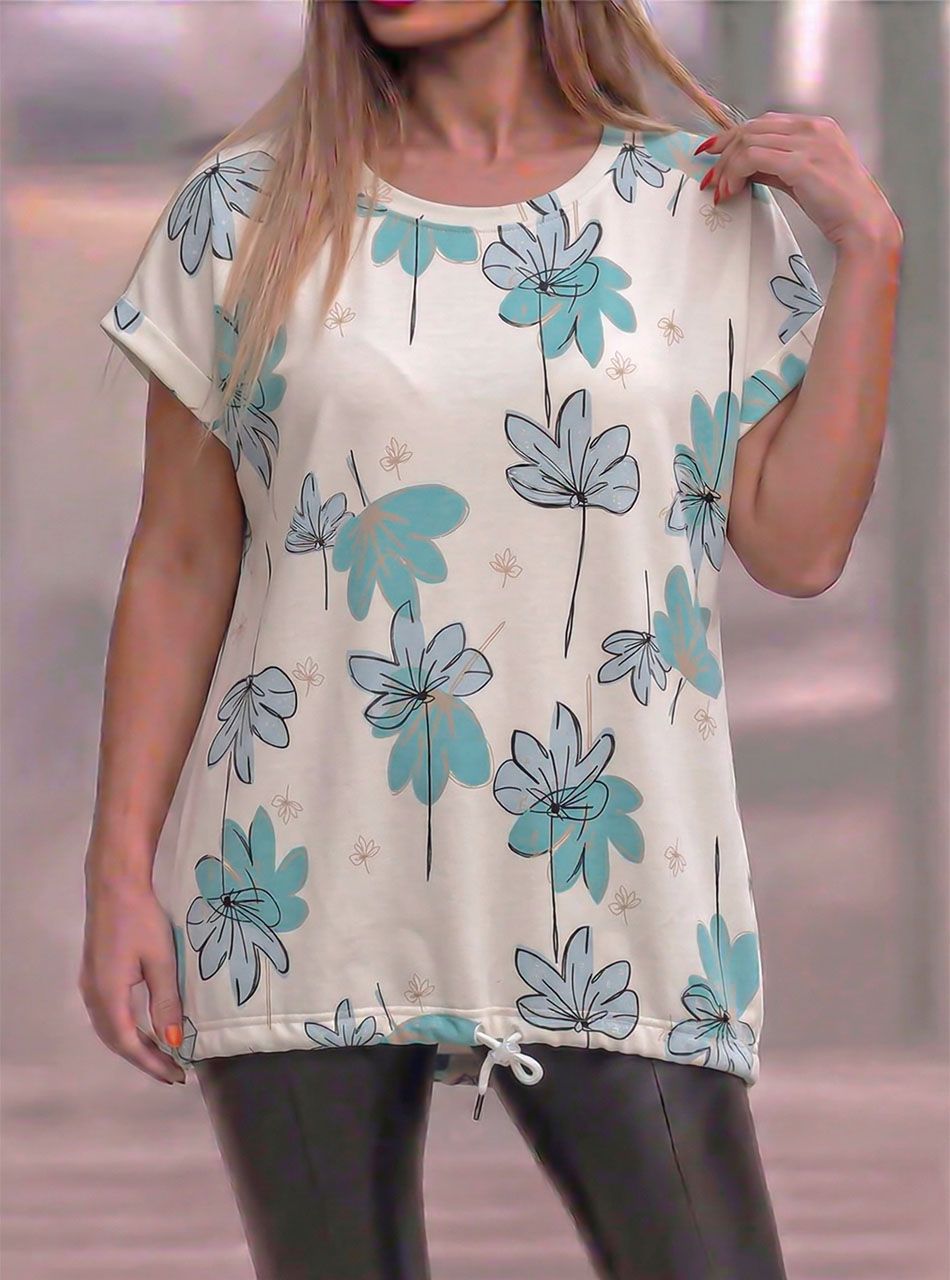 Alján húzható, mintás felső II.