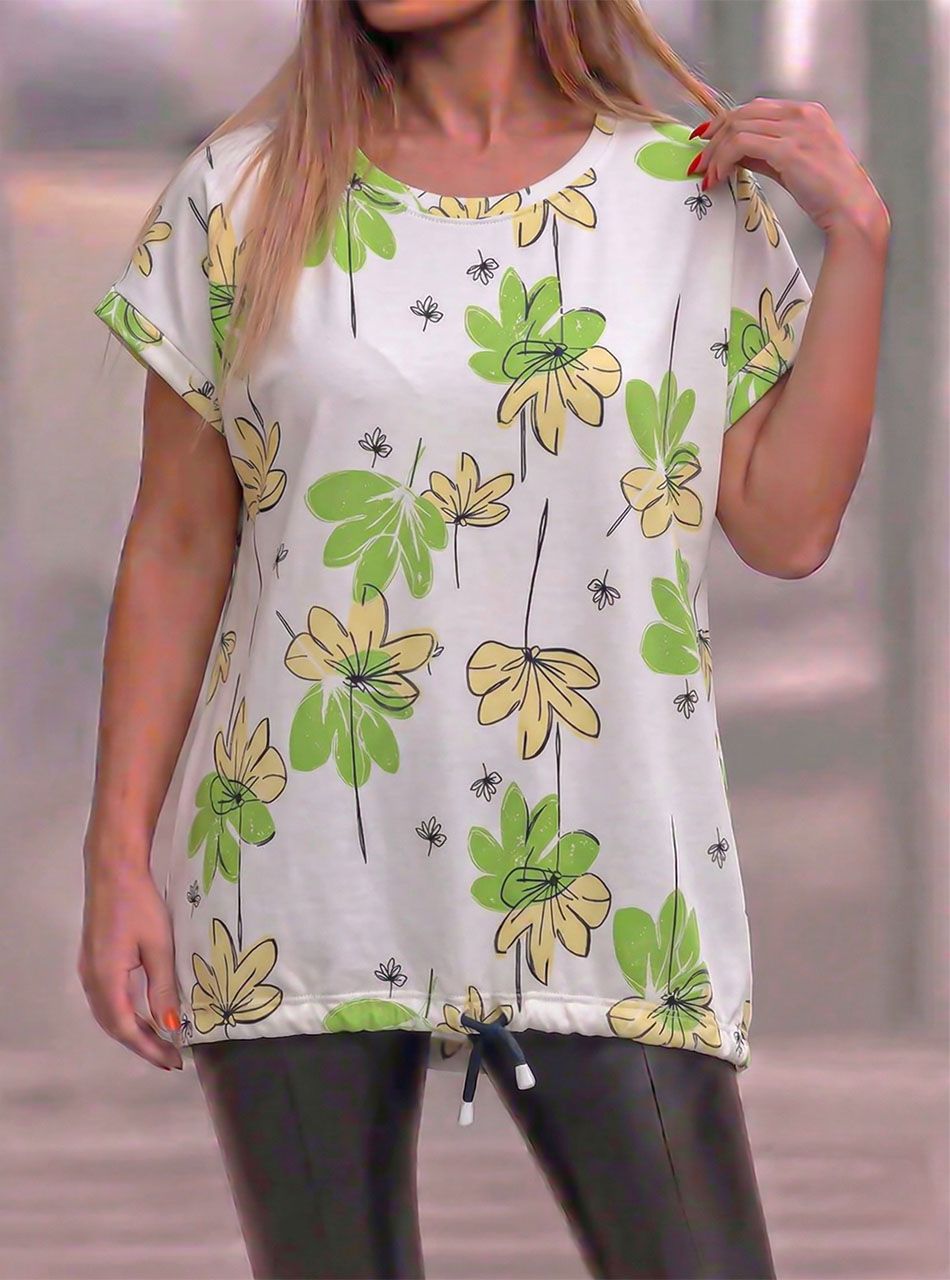 Alján húzható, mintás felső IV.