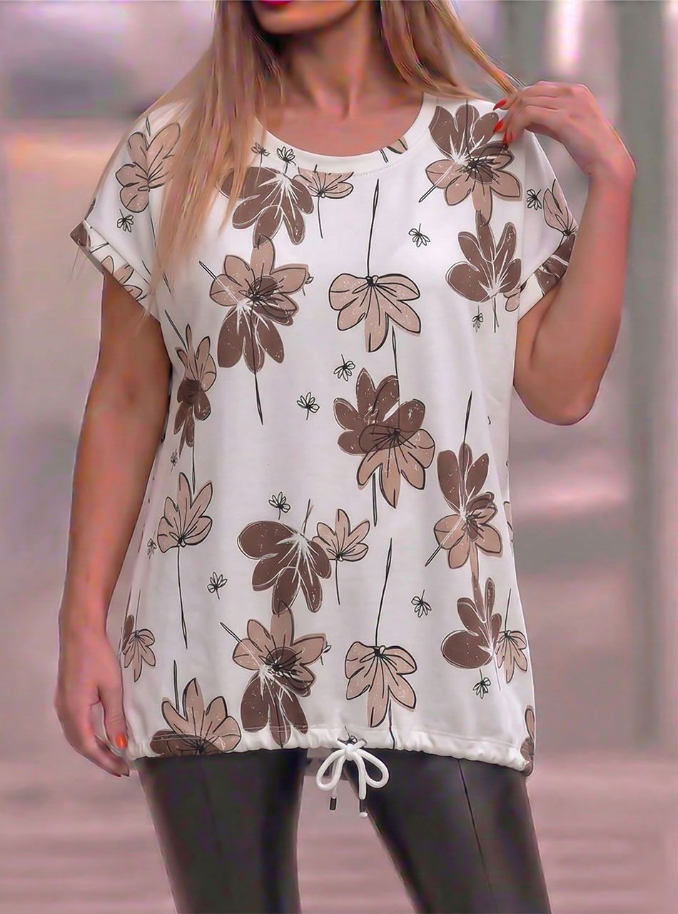 Alján húzható, mintás felső V.