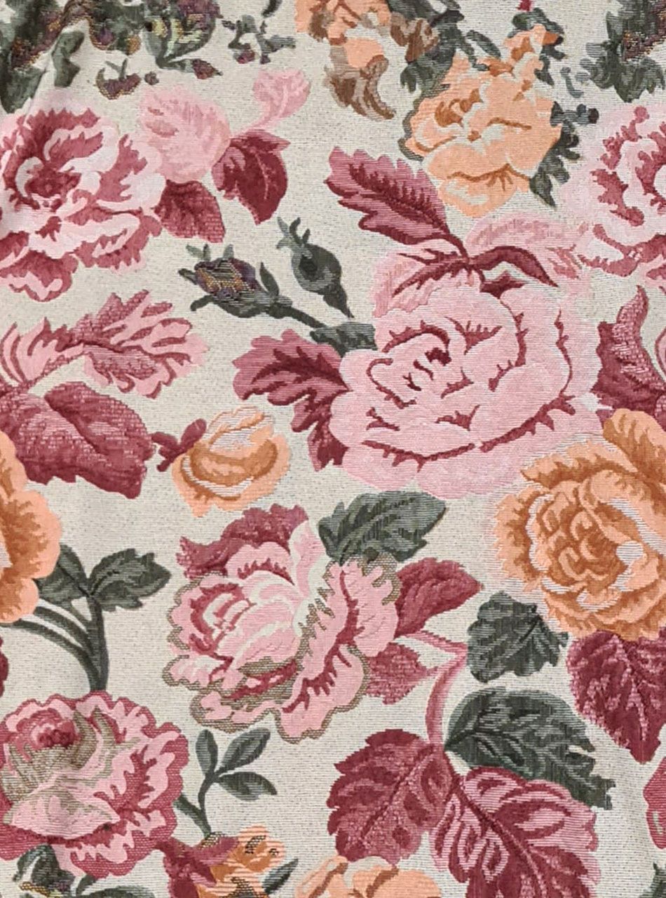 Kétoldalt hosszított, virág mintás felső (púder)